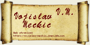 Vojislav Mečkić vizit kartica